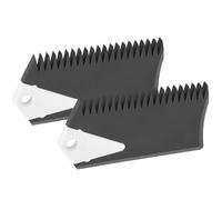 Generic Peigne à Cire pour Planche de Surf, Ensemble D'outils de Nettoyage en PVC Durable pour Planche à roulettes Skimboard 2 Pièces Léger pour de Surf Noir 3*1,6 Pouces