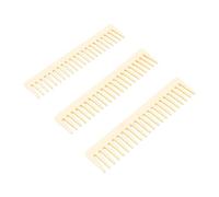 Generic Peigne à Dents Larges élégant, électricité Statique, Léger, Démêlant pour Cheveux Bouclés, épais et Mouillés, Lot de 3, Coque Blanche