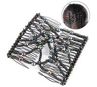 Generic Peigne, Clamp/Holder épilable épingle à Cheveux Fille Magique Extensible Peigne Magique Cheveux Faciles pour Fille pour les Femmes (BLACK)