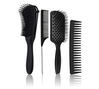 Generic Peigne de Cheveux Précise Ensemble de Peigne Professionnelle à Démêlage de Style Sec Humide pour Femmes, de 4pcs Ensemble pour le Coiffage et le Toilettage Quotidiens, Adaptés à la Maison et