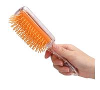 Generic Peigne de Coiffure, Peigne de de Massage du Cuir Chevelu Paillette de Dessin animé avec Coussin d'air Debag pour et Coiffage Quotidiens (hibou jaune)