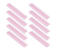 Generic Peigne de Reliure Durable à 30 Anneaux, pour Papier A4 B5 A5, Paquet de 10 Pièces pour Cahiers à Feuilles Mobiles (PINK)