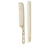 Generic Peignes à Cheveux Antistatiques en Aluminium de qualité Supérieure, Outils de Coiffure Professionnels Légers pour la Maison et le Salon, Paquet de 2 (Doré)
