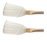 Generic Peignes en Acier Robustes pour Toilettage du Bétail et Animaux de Compagnie, Manches Confortables et Résistants, Lot de 2 Pièces pour Élevage et Soins Style Plusieurs styles