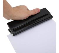 Generic Perforateur de Papier Professionnel Réglable à Six Trous avec Règle de Guidage, Coussinet Inférieur Antidérapant, adapté aux Pages Intérieures A5/A6/B7, Machine de Poinçonnage de Papier à