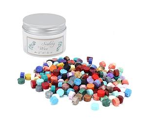 Generic Perles de Sceau de Cire Non Toxiques de Haute qualité, 200 Pièces, pour Invitations élégantes et Emballages Cadeaux, Fournitures Artisanales