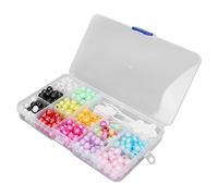 Generic Perles de Tressage de Cheveux, Anneaux de Cheveux élégants, Multiplication pour/barbes, Accessoires de Fête/mariage, 365 Pièces de Perles Colorées en Plastique