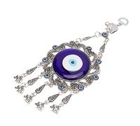 Generic Perles D'oeil Bleu Turc, Ornement Mural à Fleurs Creuses Uniques, Ornement Porte-bonheur Turc pour Salon et Chambre à Coucher (pendentif éléphant)