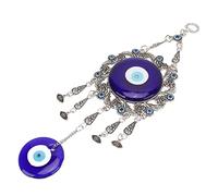 Generic Perles D'oeil Bleu Turc, Ornement Mural à Fleurs Creuses Uniques, Ornement Porte-bonheur Turc pour Salon et Chambre à Coucher (pendentif oeil)