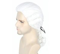 Generic Perruque bouclée d'avocat Baroque, Perruque de Seigneur Juge poète, Perruque de Costume de Cosplay d'halloween, Perruque de déguisement drôle pour fête
