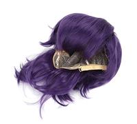 Generic Perruque de Cosplay Synthétique Violette pour Hommes, Perruque élégante, Naturelle, Moelleuse, Courte, pour Fête, Haute Température