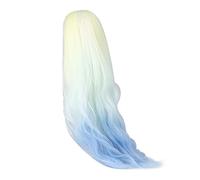 Generic Perruque de Poupée Articulée 1/3, Couleur dégradé Jaune, Cheveux Doux de Remplacement pour un Habillage de Poupée élégant, 21-24cm