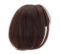 Generic Perruque de Poupée avec Frange Droite, Longueur D'épaule, Fibre Douce, Coupe Facile pour Poupées 1/3, Parfaite pour les Jeux de Rôle et les Accessoires D'habillage (Marron foncé)