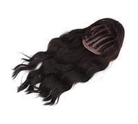 Generic Perruque Noire avec Frange, Lady Fashionable Cosplay Party Synthetic Wigs Long Curly Wig Fibre Synthétique à Haute Température 66cm Femmes Black For Girl Daily Party Utilisation
