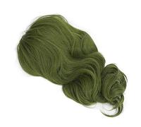 Generic Perruque Ondulée Courte Verte Réglable, Style Vibrant pour les Soirées à Thème du Divertissement, Cheveux Synthétiques Haute Température pour Cosplay