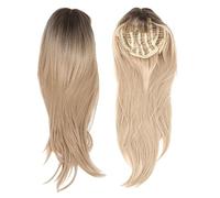 Generic Perruque Synthétique Blonde Lisse et Longue, 70cm, en Fiber Résistante à la Chaleur, à la Mode, pour Femmes, Fêtes, Jeux de Rôle, Vie Quotidienne