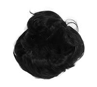 Generic Perruque Synthétique Courte Noire pour Hommes, Style superposé Moelleux, Parfait pour le Cosplay et les Fêtes
