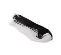Generic Perruque Synthétique Longue et Droite Noire et Blanche, Look Naturel à la Mode pour Femmes, Fêtes de Cosplay, Halloween, Cheveux Haute Température pour un Usage Quotidien