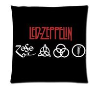 Generic Personalized Led Zeppelin Rock Band Sign Style Sold By Too Amazing Pillowcase Zippered Throw Pillow Case 18x18 inches (one sides)