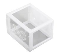 Generic Petit Aquarium Betta Transparent Portable en Acrylique, Mini Aquarium pour Tortues, Reptiles, Crevettes, 1 unité (White)