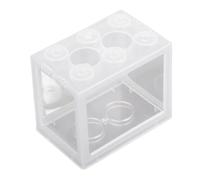 Generic Petit Aquarium Miniature Portatif D'aquarium de Poisson de Betta pour la Conception Antidéflagrante Acrylique de Bureau à la Maison (Ordinaire Transparent)