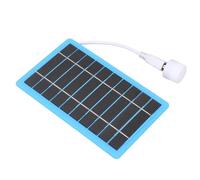 Generic Petit Panneau Solaire 5W 5V, Chargeur USB avec Lumière Blanche, Panneau Solaire à économie D'énergie pour Activités de Plein Air, ABS Bleu