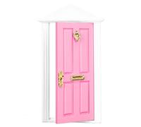 Generic Petite Porte Féerique en Bois, Fabrication Exquise, Surface Lisse, Porte Miniature pour Maison de Poupée 1:12 (Rose Clair)