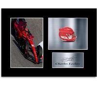 Generic Photo signée de Charles Leclerc Driver 2023 Casque de voiture avec support A4