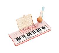Generic Piano pour enfants avec alimentation USB, idéal comme cadeau pour filles et garçons, mini piano éducatif pour débutants, 37 touches, rose