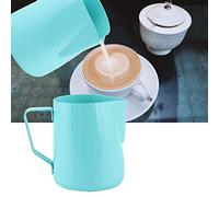 Generic Pichet à café en Acier Inoxydable, Pichet à Mousse de Lait Ergonomique, Outil D'art de Latte Parfait pour les Cafés à Domicile, capacité de 600 Ml (BLUE)