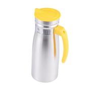 Generic Pichet à Eau Carafe Cruche Bouilloire Verseuse En Acier Inoxydable 304 avec Couvercle Étanche Approprié pour Boissons Chaudes et Froides Fêtes et Piqu, Jaune