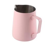 Generic Pichet à Mousser le café en Acier Inoxydable, Pichet à Mousser le Lait Professionnel pour L'art du Latte, 600 Ml, Parfait pour les Cafés et les Restaurants à Domicile (PINK)