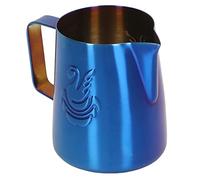 Generic Pichet Mousseur à Lait 380 Ml, Design élégant en Acier Inoxydable pour les Amateurs de Latte à la Crème et de café (BLUE)