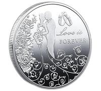 Generic Pièce commémorative multilingue, pièce Porte-Bonheur, Collection Souvenir, Cadeau Artistique pour Amoureux, Cadeau de Saint-Valentin