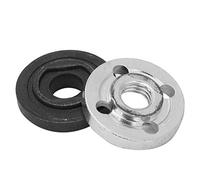 Generic Pièce de Meuleuse D'angle Durable, Jeu de Brides Intérieures et Extérieures pour la Réparation D'outils électriques, Matériau en Acier, 1 Paire Chromée (#1)