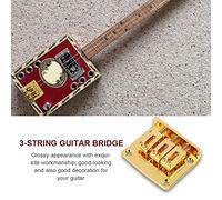 Generic Pièces de Rechange de Pont Durables pour Boîte à Cigares et Guitares électriques en Finition Noire (GOLD)