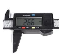 Generic Pied à Coulisse Numérique avec Grand écran LCD, Outil de Mesure de Précision pour les Marches de Profondeur Intérieures et Extérieures (BLACK)