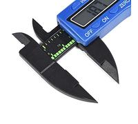 Generic Pied à Coulisse Numérique avec Grand écran LCD, Outil de Mesure de Précision pour les Marches de Profondeur Intérieures et Extérieures (BLUE)