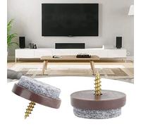 Generic Pieds de Meubles en Feutre, Protection de Sol Antidérapante pour Table en Bois, canapé, Chaise, Meuble, Déplacement sans Bruit, 50 Pièces Marron 0,9", pour Accessoires de (28mm)