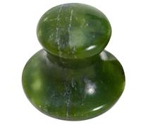 Generic Pierre de Massage Faciale de Champignon en Jade Vert Outil de Massage Gua Sha pour Visage et Cou Chaudes Naturelles pour Détente et Bien-