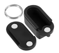 Generic Pilulier Magnétique Portable Noir avec Anneau Porte-clés, Boîte à Pilules Étanche Compacte, Récipient à Remède de Poche pour Voyage et Organisation Quotidienne