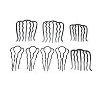 Generic Pince à Cheveux avec Revêtement Noir élégant, Peignes Latéraux en Forme de U pour le Style, Bricolage pour la Plupart des Scènes, Matériau Métallique