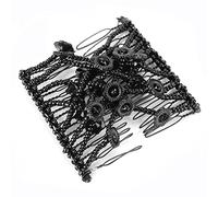 Generic Pince à Cheveux en Perles de Fleurs Extensibles pour Dames élégantes, Coiffure de Fête dans les Types de Cheveux pour de Belles Coiffures de les Jours (BLACK)