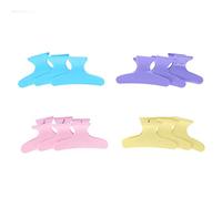 Generic Pince à Cheveux Papillon Colorée Pinces à Cheveux Pinces de Coiffure Section Durable pour Coiffure et Coupe de Salon 12 Pièces Matériau PP 3.1x1.8 Pouces (à colorées)