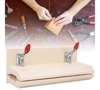 Generic Pince à Cuir en Bois, Outil de Couture Durable pour L'artisanat de Bricolage, Outil de Pince à Cheval Réglable pour le Laçage et la Couture, Matériau en Hêtre