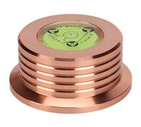 Generic Pince en Aluminium de Stabilisateur de Disque Vinyle avec Niveau à Bulle pour Les Lecteurs 3.0in 1 unité Son de Haute qualité (Or Rose)