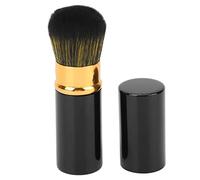 Generic Pinceau de Maquillage Rétractable, Poils en Fibres Synthétiques Doux pour Fard à Joues en Poudre Libre, avec Couvercle pour Cadeau de Maquilleur Portable de Voyage (Noire)