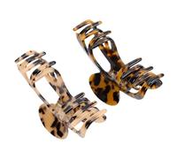 Generic Pinces à Cheveux pour Casquette de Baseball, Antidérapantes, Forte Tenue pour Chapeaux de Camionneur, 2 Pièces, imprimé Léopard, Grands Clips de 4,2 Pouces (11 cm)