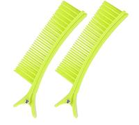 Generic Pinces à Cheveux pour Usage Professionnel en Salon, Lot de 2 épingles à Cheveux Durables et Antidérapantes (Couleur fluorescente)