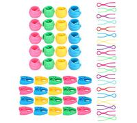 Generic Pinces à Fil de Canette en Silicone, Ensemble de 60 Pinces de Support en Plastique, Accessoires de Couture Pratiques pour les Amateurs de Bricolage, Couleur Aléatoire